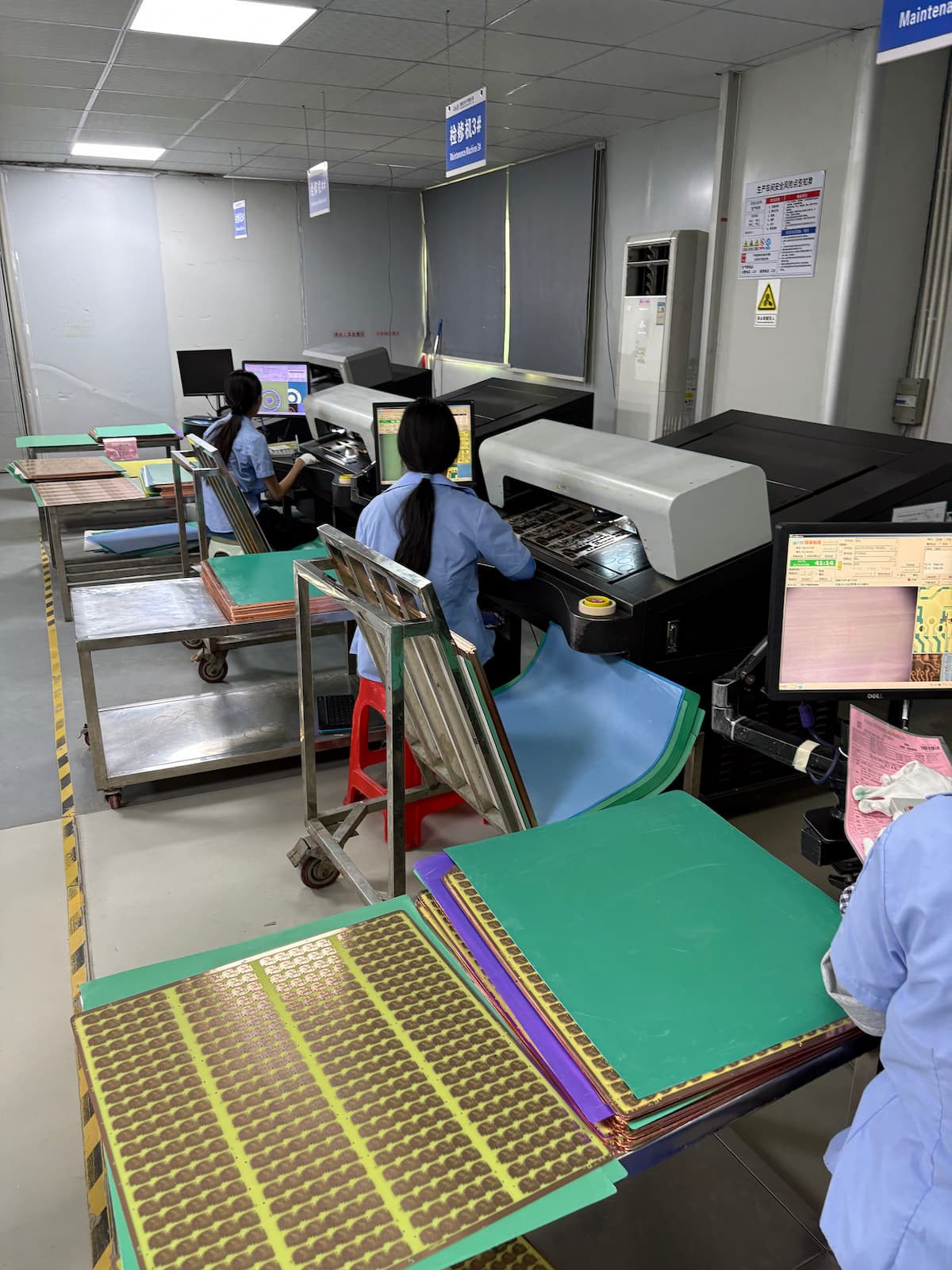 Linked Electronics Co., Limited AOI inspection line detecting PCB defects