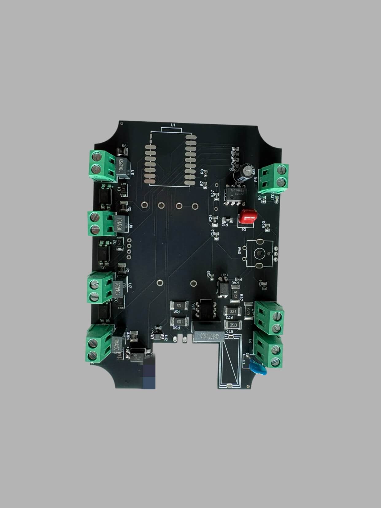 Linked Electronics Co., Limited through-hole PCBA with screw terminals and mixed THT SMT assembly for industrial control manufactured in China